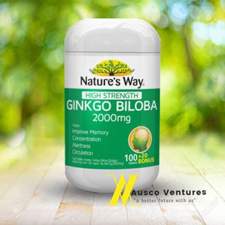 Natures Way High Strength Ginkgo Biloba 2000mg - Hoạt Huyết Dưỡng Não