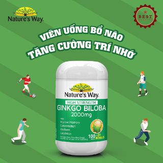 Natures Way High Strength Ginkgo Biloba 2000mg - Hoạt Huyết Dưỡng Não