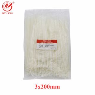 Dây rút nhựa màu trắng Mỹ Linh đủ size(3x100mm)