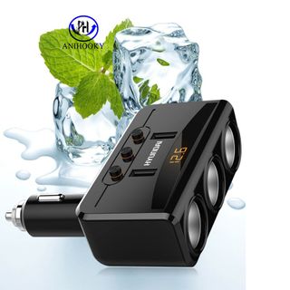 Tẩu sạc ô tô,tẩu sạc xe hơi, tẩu sạc điện thoại trên ô tô 3 cổng 2 usb