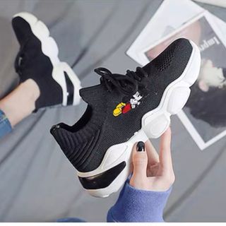 Bata Mickey đen QC xinh lung linh êm chân đế độn 4p