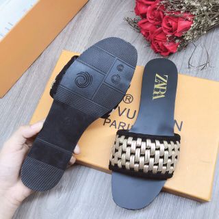 Dép Z.ara quai đan vàng