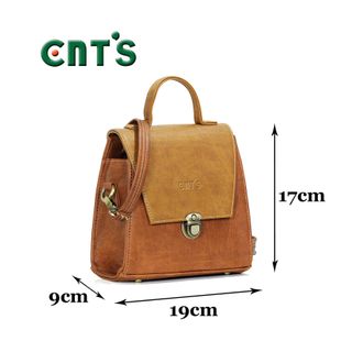 Túi đeo chéo nữ CNT TĐX 53 phối cá tính Nâu