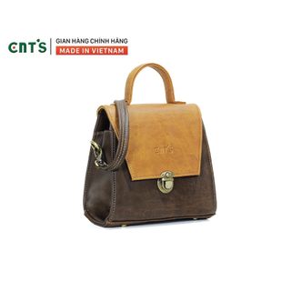 Túi đeo chéo nữ CNT TĐX 53 phối cá tính Nâu