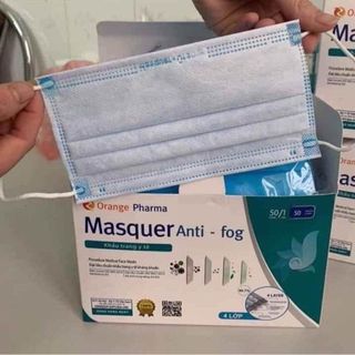 combo 50 khẩu trang masquer anti-fog giấy kk