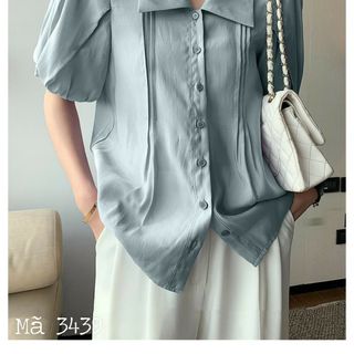 Áo sơ mi cổ đức 3 màu giá sỉ