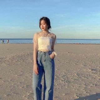 Quần jeans suông