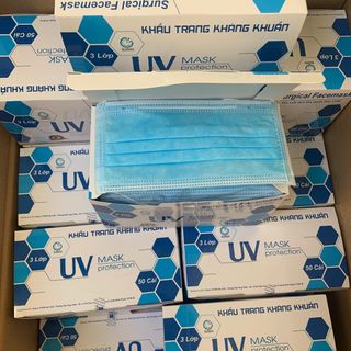 Khẩu trang 3 lớp xanh ( hàng có sẵn )