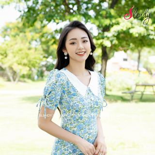 VÁY HOA LỤA DÁNG A
