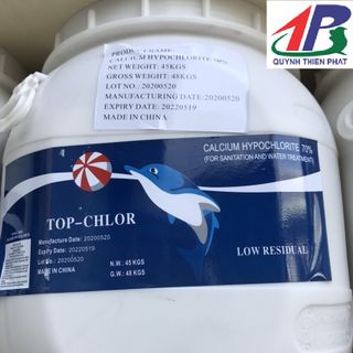 Cung cấp sỉ TOP-CHLOR, chlorine cá heo 70%, Calcium hypochlorite sát khuẩn ao nuôi giá sỉ