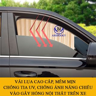 BỘ 4 RÈM VẢI THÔNG MINH CHE NẮNG 4 CÁNH CỬA XE HƠI , Ô TÔ CAO CẤP