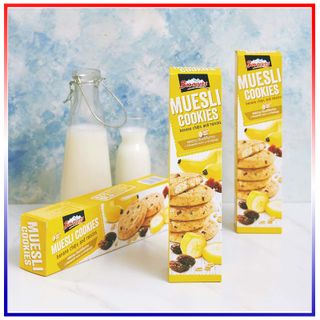 Bánh Quy Muesli Chuối Và Nho Khô Borovets (110g/Hộp x 24 Hộp/Thùng)