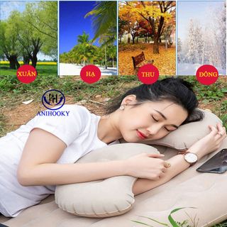 Giường Nệm Hơi Ô Tô Cao Cấp PHIÊN BẢN MỚI ANIHOOKY| vải nhung, chân đệm rời, có tựa lưng|tặng full phụ kiện