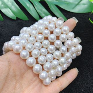 Vòng Tay Ngọc Trai Trắng Nước Ngọt Hạt Tròn 8 ly (mm)