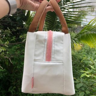 Túi giữ nhiệt-Vải Cotton 100%(Màu Trắng)