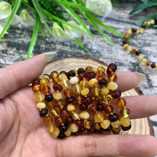 Vòng Cổ Hổ Phách Amber Thiên Nhiên Cho Bé - ĐQMP