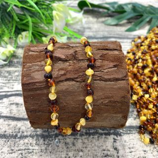 Vòng Cổ Hổ Phách Amber Thiên Nhiên Cho Bé - ĐQMP