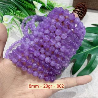 Vòng Tay Hạt Đá Thạch Anh Tím 8 ly (mm) - Trang Sức Phong Thủy