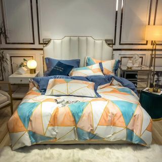 Bộ Chăn Ga Gối Tencel Họa Tiết 40s