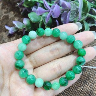 Vòng Tay Hạt Ngọc Cẩm Thạch Xanh 10 ly (mm) - Trang Sức Phong Thủy
