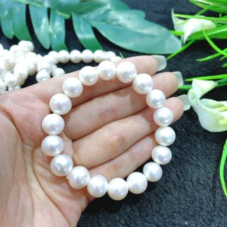 Vòng Tay Ngọc Trai Trắng Nước Ngọt Hạt Tròn 12 ly - ĐQMP