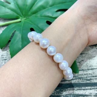 Vòng Tay Ngọc Trai Trắng Nước Ngọt Hạt Tròn 12 ly - ĐQMP