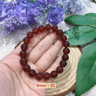 Vòng Tay Hạt Đá Ngọc Hồng Lựu Garnet 14 ly (mm) - Trang Sức Phong Thủy