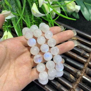 Vòng Tay Hạt Đá Mặt Trăng Moonstone 8 ly (mm) - Trang Sức Phong Thủy