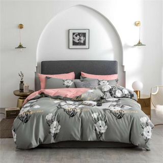 Bộ chăn ga gối tencel 40s họa tiết