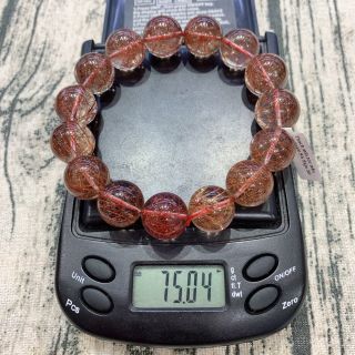 Vòng Tay Hạt Đá Thạch Anh Tóc Đỏ 8 ly (mm) - Trang Sức Phong Thủy
