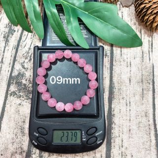 Vòng Tay Hạt Đá Thạch Anh Hồng 8 ly (mm) - Trang Sức Phong Thủy