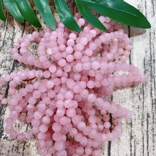 Vòng Tay Hạt Đá Thạch Anh Hồng 8 ly (mm) - Trang Sức Phong Thủy