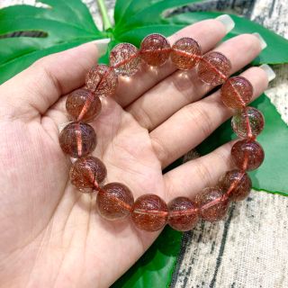 Vòng Tay Đá Thạch Anh Tóc Đỏ 9 ly (mm) - Trang Sức Phong Thủy