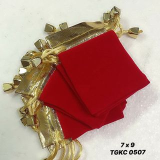 TÚI NHUNG ĐỎ TRƠN 7 x 9 giá sỉ