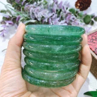 Vòng Bản Tròn Đá Thạch Anh Dâu Tây - Trang Sức Phong Thủy