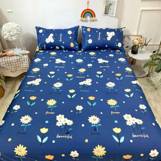 Bộ Ga Gối Cotton Hàn 3 món Cao Cấp