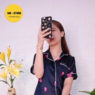 Đồ bộ pijama satin tay cộc quần dài