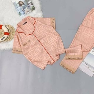 ĐỒ bộ pijama lụa gấm tay ngắn quần dài