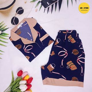 Đồ bộ pijama lụa hàn đùi