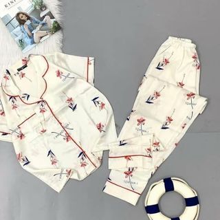 Đồ bộ pijama lụa thái tay ngắn quần dài
