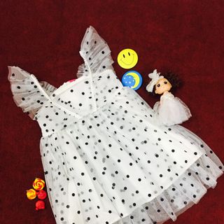Đầm bé gái chấm bi