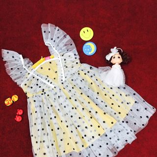 Đầm bé gái chấm bi