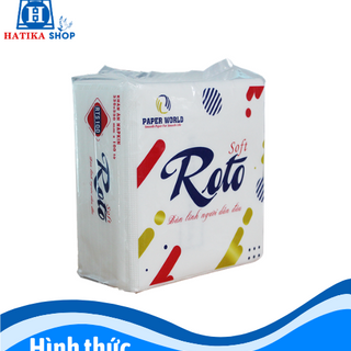 KHĂN GIẤY ĂN NAPKIN ROTO SOFT100 (100 TỜ/GÓI)