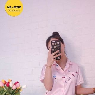 Pijama satin đùi