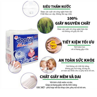 Khăn Giấy Rút JAPANI LOẠI 500 TỜ/BỊCH