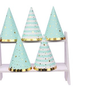 Nón giấy sinh nhật - gold ánh kim