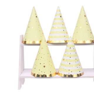 Nón giấy sinh nhật - gold ánh kim