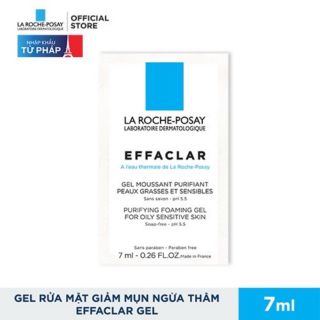 Larocheposay - 10 Sample Gói Gel Rửa Mặt Cho Da Dầu - Da Hỗn Hợp Dầu LarochePosay Effaclar Gel (7ml)