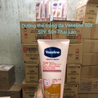 Sữa Dưỡng thể trắng da Vaseline 50x SPF 50+ Thái Lan