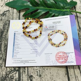 Vòng Tay Hổ Phách Amber Thiên Nhiên Cho Bé - ĐQMP